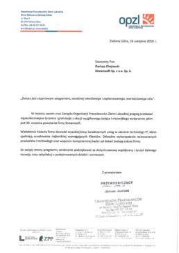 Uroczyste spotkanie z okazji Jubileuszu 30lecia firmy Streamsoft