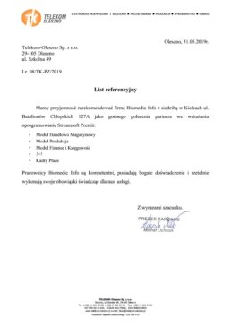 Biomedic - referencja