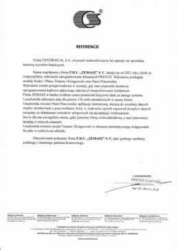 Centrostal referencje