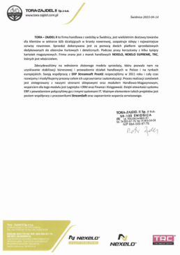 Tora Zajdel Opinia dla Streamsoft