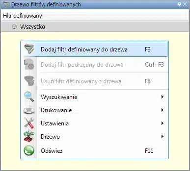 Drzewo filtrów