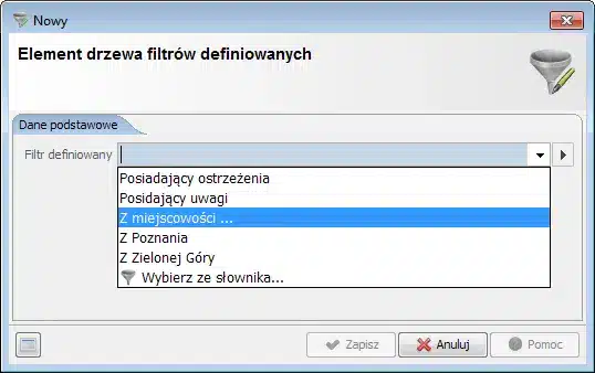 Drzewo filtrów