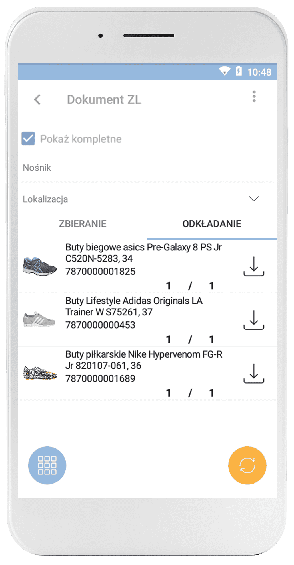 Aplikacja mobilna WMS
