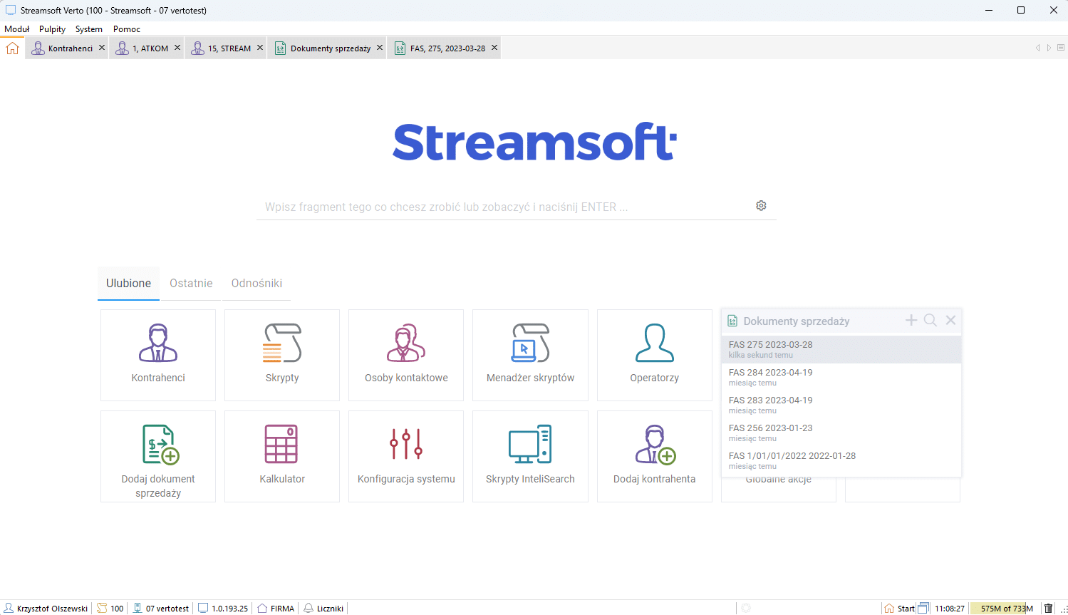 streamsoft verto pulpit screenshot